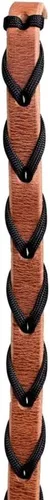 Riendas de cuero Paracord con cordones de 5/8 pulgadas x 7 pies 6 pulgadas, color negro H513