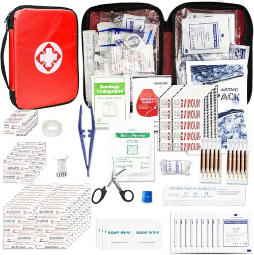 Miniatura 9 de Kit de Primeros Auxilios Pequeño-Compacto-Suministros de Recambio-Elementos Básicos de Emergencia - 300 PIEZAS Elementos Esenciales para el Hogar