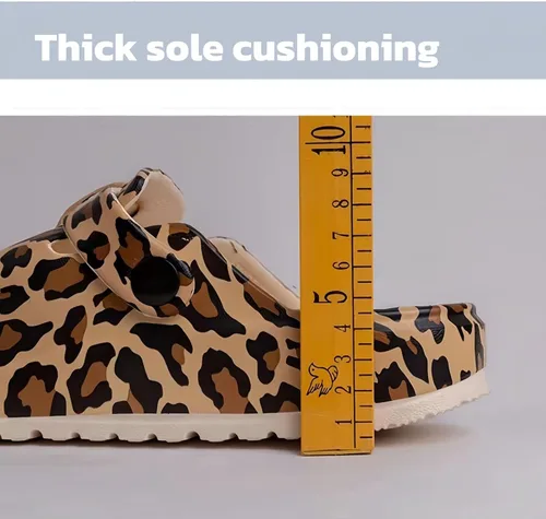 Miniatura 5 de Zuecos de jardín para mujer, zapatos cómodos de EVA sin cordones, bonitos zuecos impermeables impresos para enfermeras, hogar, exteriores, cocina