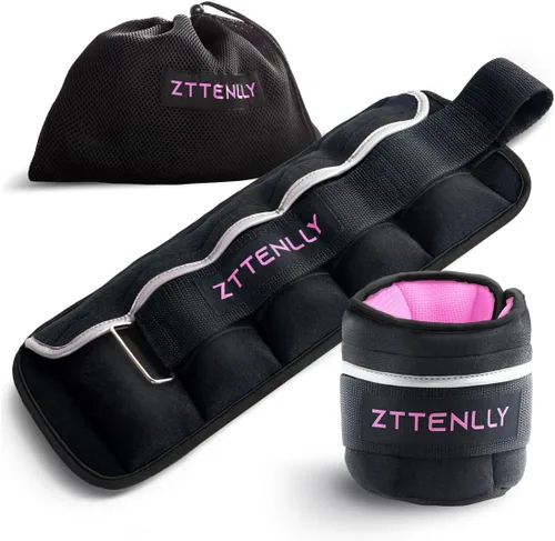 Miniatura 14 de Pesas ajustables para tobillo de 1-5/10/15/20 libras, par con bolsa de transporte, telas transpirables, ribete reflectante, entrenamiento de fuerza