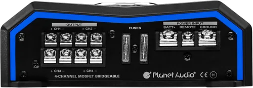 Miniatura 2 de Planet Audio PL1600.4 Amplificador de coche de 4 canales - 1600 de salida alta, entradas de nivel alto/bajo, cruce de paso alto/bajo, conexión al