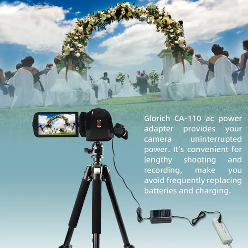 Miniatura 2 de Glorich Adaptador de corriente alterna de repuesto CA-110 para Canon VIXIA HF M50, M500, R60, R50, R500, R40, R400, R300, R20, R200, VIXIA Mini