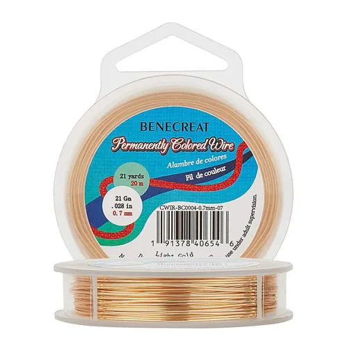 Miniatura 18 de BENECREAT Alambre de cobre para cuentas de joyería de calibre 18, resistente al deslustre, alambre de metal de bronce antiguo para hacer joyas