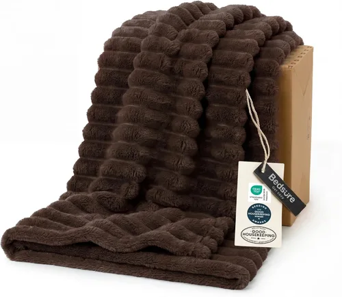 Miniatura 25 de Bedsure GentleSoft - Manta de forro polar azul para sofá, mantas suaves y acogedoras para mujer, lindas mantas pequeñas para niñas, azul claro, 108