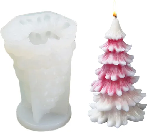 Miniatura 7 de Molde de vela de cono de pino de Navidad, moldes de resina en forma de piña 3D para hacer velas, moldes de silicona para aromaterapia, cera de Molde