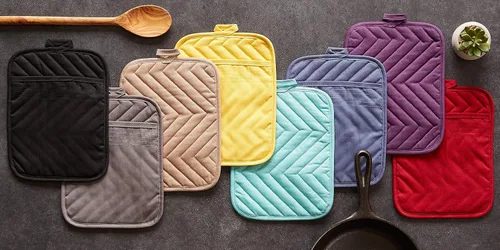 Miniatura 6 de DII Juego de agarraderas de algodón acolchado resistente al calor, diseñado con espacio para personalizar, permitiendo un diseño personalizado, 7 x