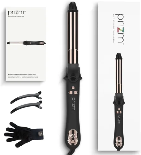 Miniatura 7 de Prizm Rizador giratorio, rizador de pelo automático de 1 pulgada / 0.984 in para cabello largo, barril giratorio automático, 250-450 °F con pantalla