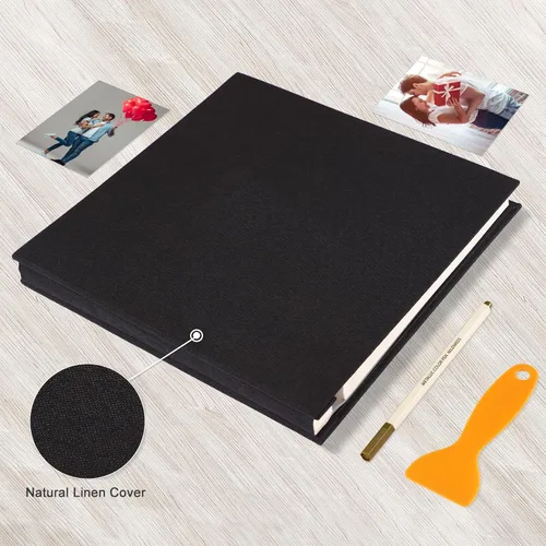 Miniatura 4 de Álbum de fotos autoadhesivas, álbumes de recortes, álbumes de fotos magnéticos con páginas adhesivas para fotos de 4 x 6, 5 x 7, 8 x 10 pulgadas