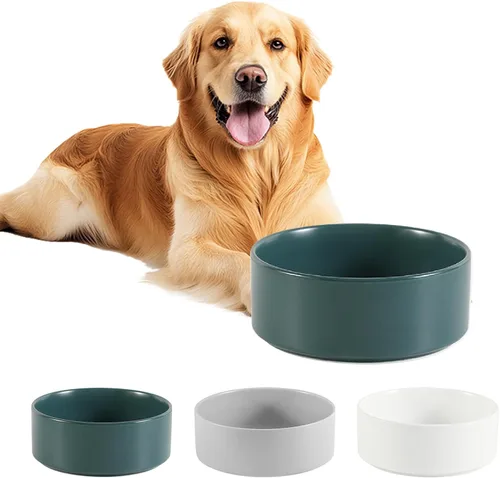 Miniatura 29 de Cuenco de cerámica para perros para comida y agua, cuenco comedero para mascotas para perros y gatos pequeños, plato de alimentación de cerámica