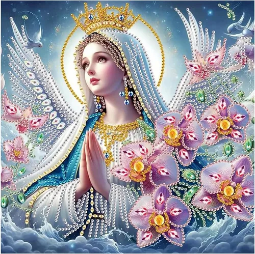 Miniatura 8 de FHBUBPUP Kits de Pintura de Arte de Diamantes de Flores para Adultos, Arte de Diamantes de Forma Especial 5D para Principiantes, Arte de Gemas