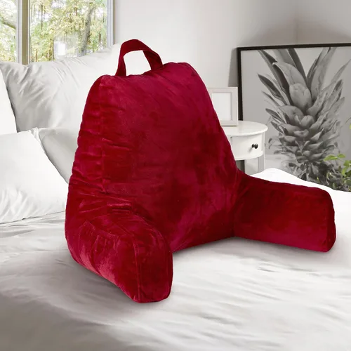 Miniatura 11 de Cheer Collection - Almohada de lectura y juego de espuma con reposabrazos y funda de terciopelo lavable