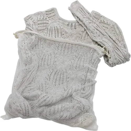 Miniatura 5 de Simple Ecology Bolsa de lavandería de malla de algodón orgánico; bolsas de lavado a máquina para delicadas, lencería y prendas, tamaño XS, paquete