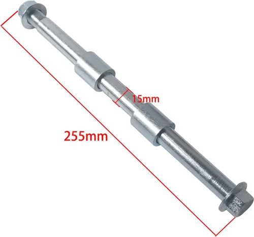 Miniatura 2 de Eje de rueda trasera de 0.591 in 10.039 in con espaciadores para motocicleta china de 110cc 125cc 140cc 150cc 160cc motocicleta ciclomotor scooter