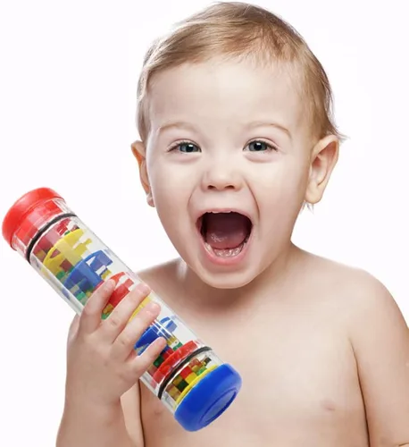 Miniatura 6 de Rainmaker palo de lluvia de 12 pulgadas para bebés tubo sonajero palo de lluvia agitador musical instrumento sensorial auditivo juguete para bebé