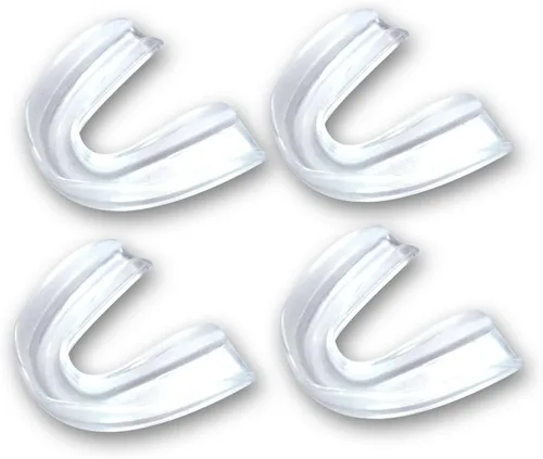 Juego de 4 protectores bucales deportivos moldeables para adultos y niños, protectores de dientes para fútbol, baloncesto, boxeo, lucha libre,