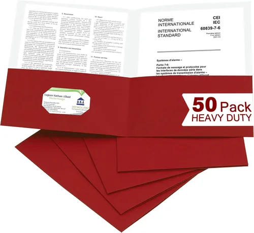 Miniatura 11 de Zzrywuty 100 Paquetes de Carpetas de Archivo de Dos Bolsillos con Ranura para Tarjetas de Visita, Papel Texturizado, Tamaño Carta, Capacidad