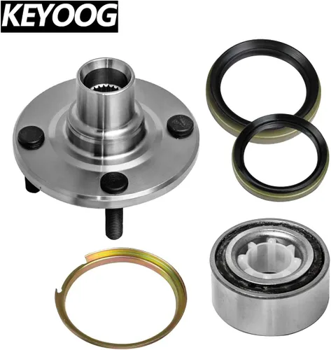 Miniatura 2 de 2 piezas 518507 (solo para no ABS, 4 orejetas) Kit de reparación de cubo delantero apto para Chevy Prizm 1998-2002/1993-1997 Geo Prizm/1988-2002