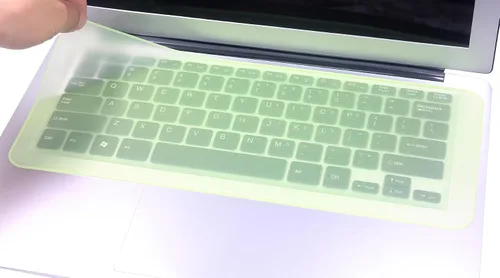 Miniatura 8 de Funda protectora de teclado universal de silicona de 12.2 x 5.1 pulgadas para portátil de 13.3 pulgadas y 14 pulgadas (sin teclado numérico), Azul