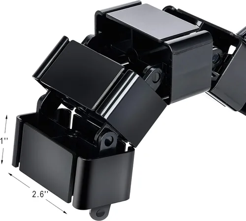 Miniatura 5 de Vertebrae - Kit de gestión de cables Organizador de cables de entrada cuádruple de escritorio ajustable en altura ajustable, color negro