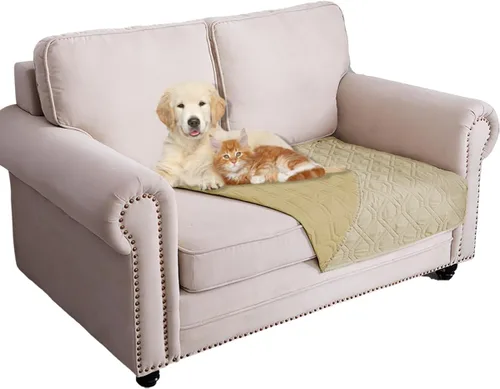 Miniatura 99 de Ameritex Funda Impermeable para Cama de Perro Manta para Mascotas para Muebles Cama Sillón Sofá Reversible Azul marino+azul piedra