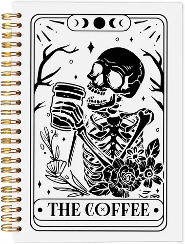 Miniatura 21 de Cuaderno gótico en espiral, diario gótico para parejas, cuaderno gótico para mujeres y hombres escritura, cuaderno de espiral para parejas de 8.3 x