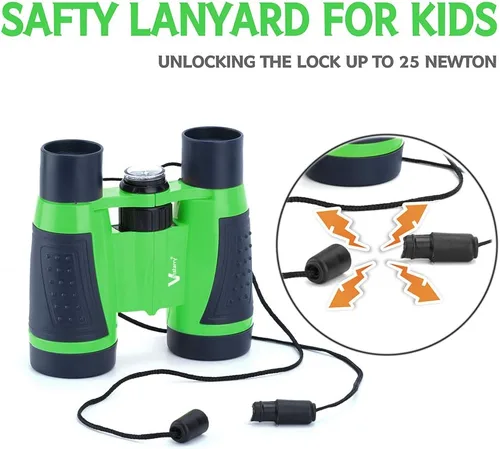 Miniatura 2 de binoculares para niños, lente óptica de 5 x 30 mm, compactos de alta resolución, para niños, para campamentos, senderismo, observación de aves