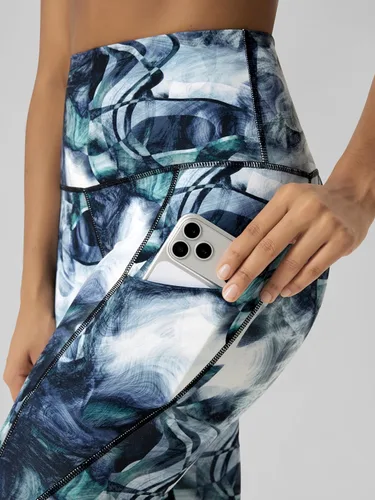 Miniatura 5 de ODODOS - Leggings capri de cintura alta para mujer con bolsillos, control de abdomen, no se transparentan, para entrenamiento atlético, running