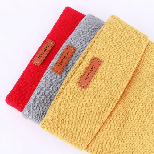 Miniatura 2 de Etiquetas de ropa personalizadas, cuero personalizado y etiquetas de tejer (10PCS)