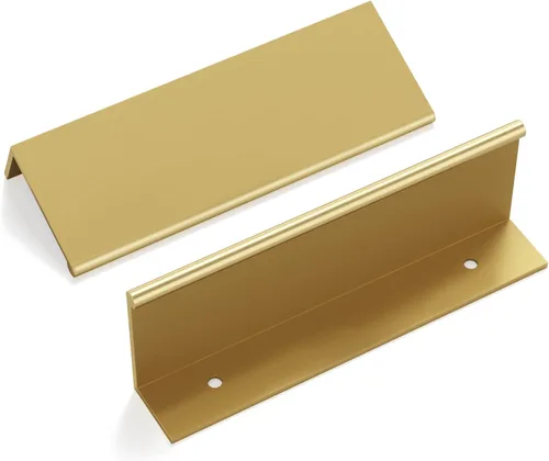 Miniatura 28 de Goldenwarm - Paquete de 10 tiradores negros de 2-1/2 pulgadas con borde de dedo, tiradores para cajones de cocina, color negro mate, manijas