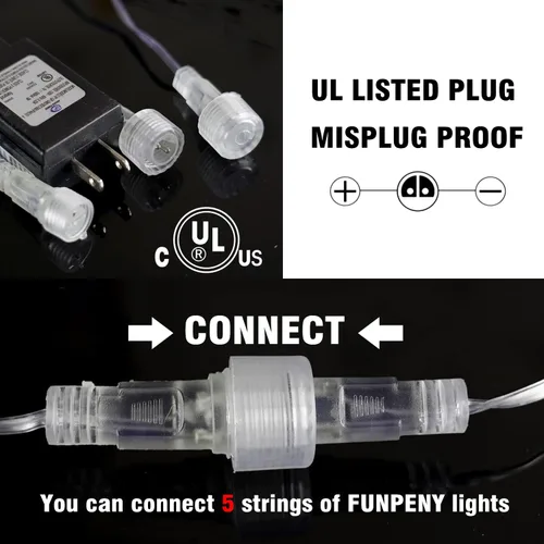 Miniatura 3 de Dazzle Bright 288 luces LED de Navidad, luces de lluvia de meteoritos de 11.8 pulgadas con 8 tubos, enchufe impermeable, luces de lluvia que caen