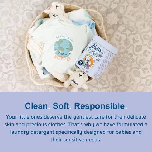 Miniatura 2 de Nellie's Soda de lavandería para bebés – Detergente para ropa en polvo a granel para piel sensible de bebés – Sin fragancia, suave y eficaz – 500
