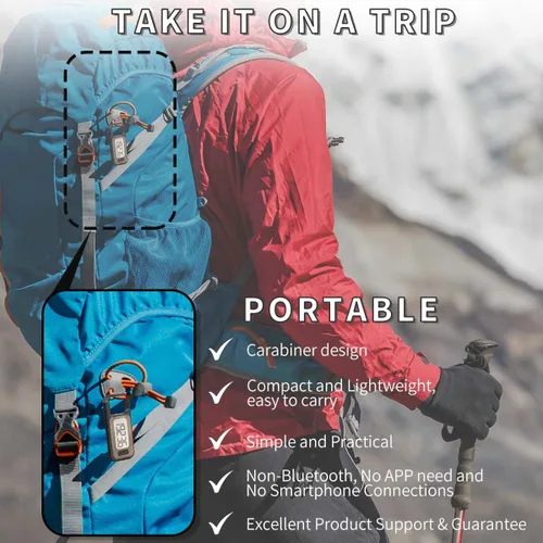 Miniatura 4 de Contador de pasos 3D simple, podómetro para caminar, rastreador de pasos con cordón para el cuello/mosquetón para hombres, mujeres, adolescentes