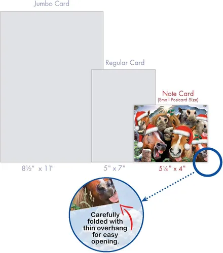 Miniatura 7 de The Best Card Company Paquete variado de 10 tarjetas navideñas de animales con sobres, humor silvestre festivo para hombres y mujeres