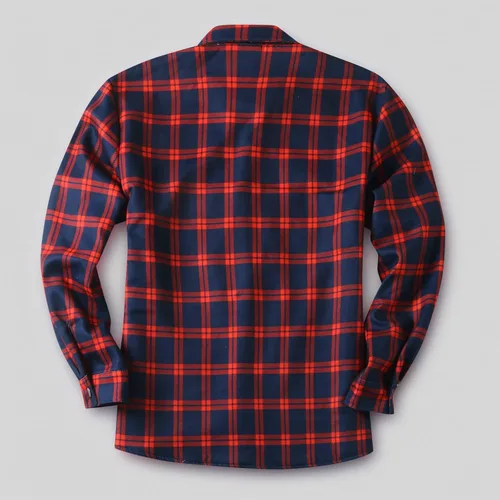 Miniatura 3 de Camisas casuales de franela de manga larga con botones y ajuste regular para hombre para otoño e invierno con forro polar