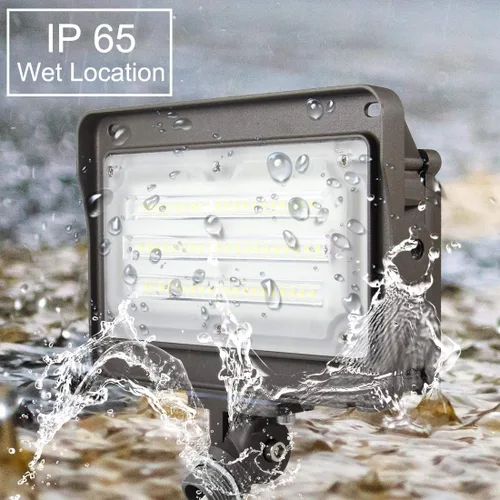 Miniatura 4 de Kadision Luz de inundación LED para exteriores de 50 W, 6500 LM (equivalente a 200 W HPS/MH) 5000 K, luz diurna impermeable para montaje en nudillos