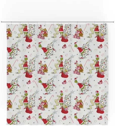 Franco Collectibles - Juego de cortinas de ducha de 13 piezas, 72 x 72 pulgadas, cortina de tela con ganchos, decoración de baño, lavable a máquina,
