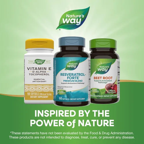 Miniatura 7 de Nature's Way Resveratrol-Forte, protege de los radicales libres*, 60 cápsulas blandas