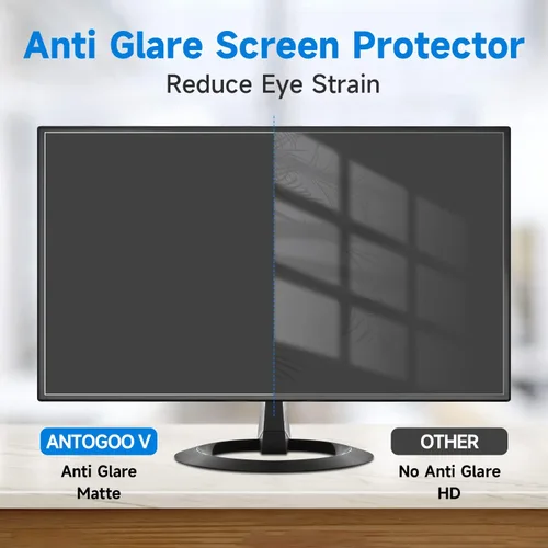 Miniatura 2 de Paquete de 2 cubiertas antideslumbrantes para pantalla de computadora de 23 pulgadas, protección ocular, película antirreflejos mate para 23