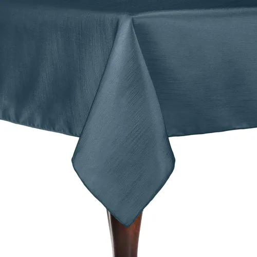 Miniatura 64 de Ultimate Textile -Paquete de 2 - Mantel rectangular reversible Shantung Satin - Majestic - Mantel rectangular de 60 x 90 pulgadas, color azul