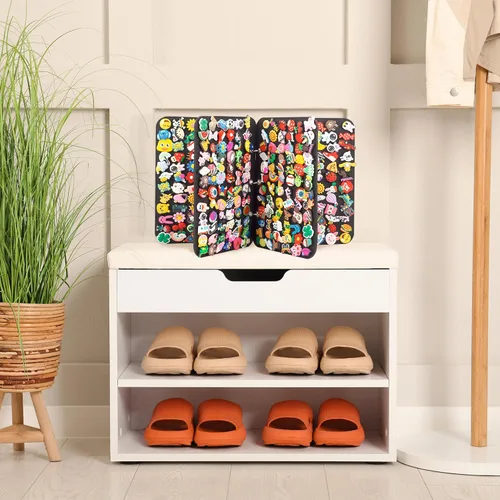 Miniatura 6 de PACMAXI Soporte de exhibición de dijes para zapatos, organizador de dijes para zapatos, folleto de colección de dijes para zapatos