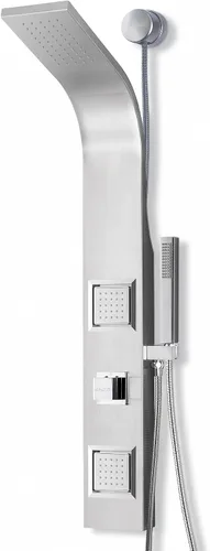 Miniatura 12 de ANZZI Sistema de Panel de Cabezal de Regadera Fontan Acero Cepillo 6 Chorros Turbo & Multifuncional Jet de Alta Presión + Lluvia + Combo
