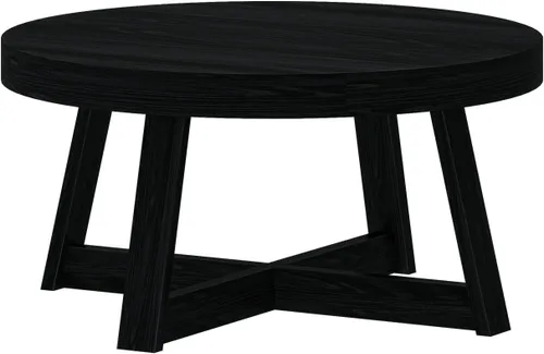 Miniatura 4 de Plank+Beam Mesa de Café Redonda Clásica, Mesa de Café de Granja de 36 Pulgadas, Mesas de Centro Mini Rústicas para Espacios Pequeños, Pequeña Mesa