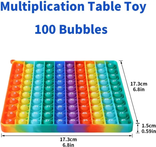 Miniatura 8 de P00p - Juego de multiplicación con números, juguetes de matemáticas fidget, juguete de aprendizaje fidget para aliviar el estrés para crear tipos