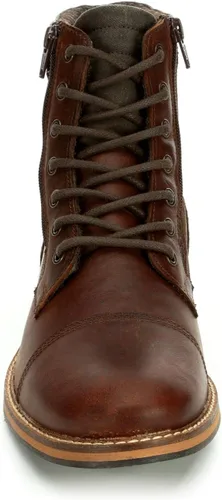 Miniatura 3 de Franco Fortini Dalton - Botas de combate resistentes de cuero con punta redonda para hombre