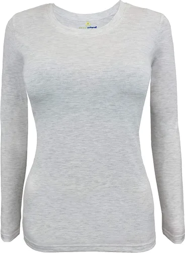 Miniatura 104 de Natural Uniforms Camiseta Under Scrub para mujer, cuello redondo, manga larga, paquete de 3, paquete múltiple de 3