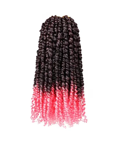 Miniatura 26 de Paquete de 8 paquetes de cabello de ganchillo Passion Twist de 6 pulgadas, rizos bohemios pretrenzados previamente trenzados, negro natural 1B