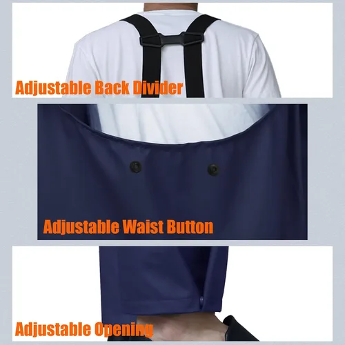 Miniatura 9 de RainRider Pantalones de lluvia con peto de trabajo para hombres y mujeres, pantalones resistentes al agua, pantalones de trabajo, overol de pesca