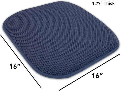 Miniatura 139 de Sweet Home Collection Cojines de espuma viscoelástica para silla, goma antideslizante y diseño de panal de abejas y esquinas redondeadas de 16 x 16