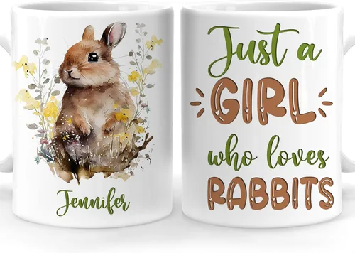Miniatura 30 de Hyturtle Regalos Personalizados Amante de Ranas - Solo Una Chica Que Ama Las Ranas Taza de Café Personalizada con Nombre en Cerámica de 11oz - Idea