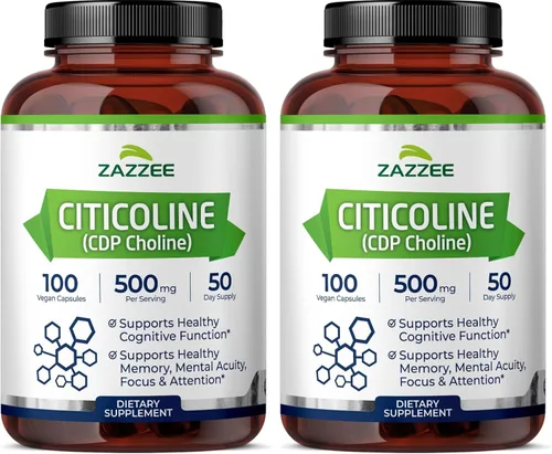 Miniatura 10 de Zazzee Citicoline CDP Colina 300 mg, 120 cápsulas veganas, veganas, sin OMG y totalmente naturales, grado premium, contiene estabilizadores orgánicos